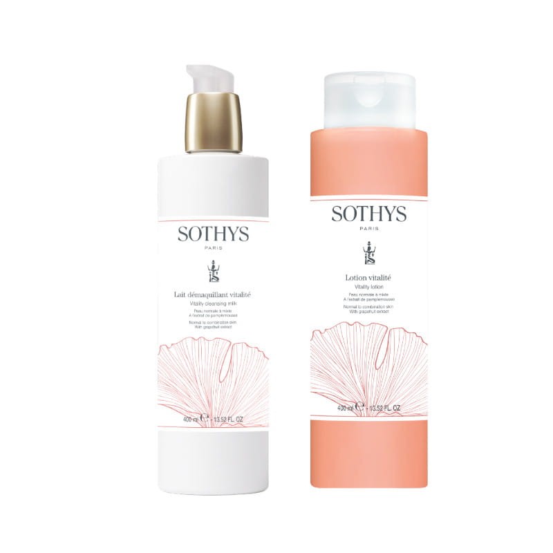 SOTHYS Zestaw XXL Mleczko Vitality 400 ml + Tonik Vitality 400 ml